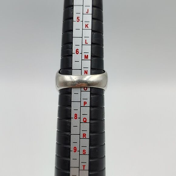 Vintage 1940s Sterling Silver 925 Lab Ruby Cabochon Signed Ring Sz 7 Unisex - Picture 15 of 16